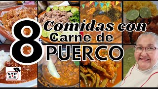 8 COMIDAS CON CARNE DE PUERCORecetas fáciles con carne de cerdo Compilación [upl. by Ley]