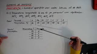 mm5m41 FRECVENTA Elemente de statistica [upl. by Yrrol]