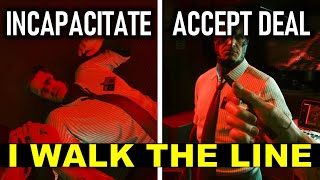 I Walk the Line Choices amp Outcomes  Incapacitate NetWatch Agent or Accept Deal  Cyberpunk 2077 [upl. by Sherrie542]