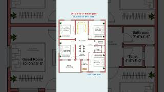 36x40 First floor plan 4bhk mrcivilian houseplan housedesign homeplan newhomeplan [upl. by Auvil823]