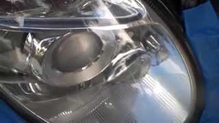 MERCEDES BENZ E CLASS 500 HEADLAMP RESTORATION REPAIR burlington greensboro nc north carolina [upl. by Onavlis205]