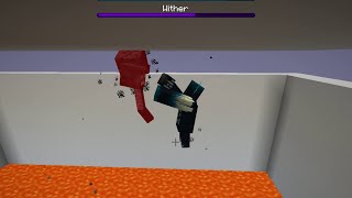 Warden vs Wither but the Floor is Lava Normal difficulty [upl. by Idaf598]