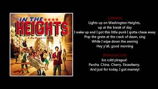 In the Heights In The Heights Lyrics [upl. by Leopoldine43]