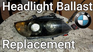 BMW E90 E92 E93 Headlight Ballast Replacement [upl. by Rifkin]