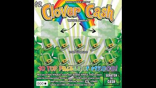 2 CLOVER CASH  PA Lottery Scratch Off Tickets [upl. by Hankins954]