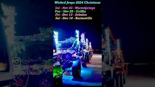 Wicked Jeeps Christmas Parade Schedule 2024 WarmSprings Griffin Zebulon Barnesville Georgia [upl. by Anisirhc]