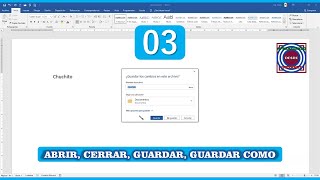 Abrir Cerrar Guardar Guardar como en Word 2019 [upl. by Chris]