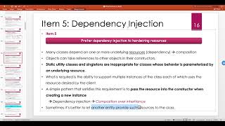 Effective Java in Depth  Item 5 Prefer dependency injection to hardwiring resources [upl. by Hippel]