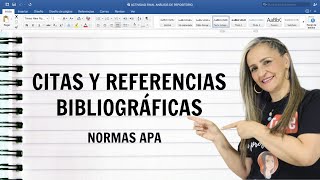 CITAS Y REFERENCIAS BIBLIOGRÁFICAS NORMAS APA ✅ [upl. by Mohsen]