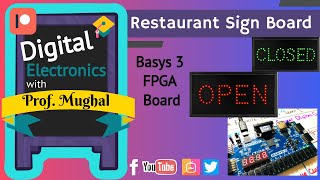 31 Digital Restaurant Signage ➠ Basys 3 FPGA Board  Verilog HDL [upl. by Landrum]