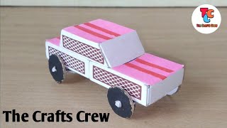 matchbox car  How to Make a Toy Car at Home Easy  The Crafts Crew [upl. by Lenaj366]