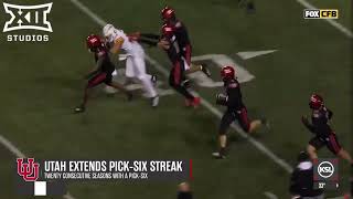 Lander Barton Extends Utah Footballs Pick Six Streak Against Iowa State [upl. by Pomfrey437]