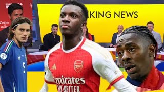 Arsenal transfer news latest Eddie Nketiah will leave and Riccardo Calafiori [upl. by Eimmak]