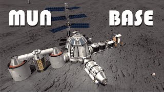 Building an Epic Mun Base stock  KSP 131 [upl. by Cohberg]