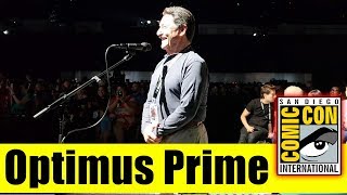 Optimus Prime Surprises Fans at BUMBLEBEE Panel  Comic Con 2018 Peter Cullen [upl. by Eicrad]