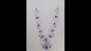 Coreana Chain Floating Bead Necklace Tutorial [upl. by Binni880]