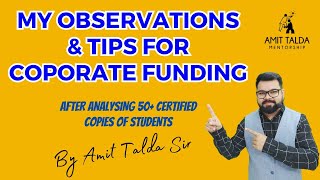 My Observations amp Tips for Corporate Funding after analysing 50 certified copies  CS Pro Old Syl [upl. by Whyte]