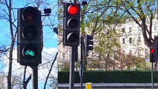 Microsense Traffic Lights on Holland Park Avenue Notting Hill London [upl. by Elleinad]