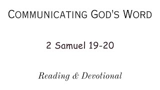 quotReading amp Devotional of 2 Samuel 1920quot [upl. by Namlaz]