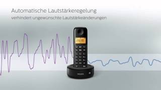 Philips schnurlose Telefone mit und ohne Anrufbeantworter D1301 amp D1351  Philips Sound [upl. by Arva]