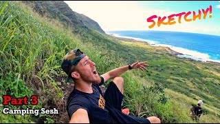 Hamma Hikerz CliftSide Climbaz  Camping Sesh Weekend PART 3  HAWAII VLOG [upl. by Roshelle]