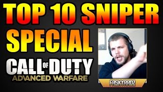 TOP 10 SNIPER 45  Spécial Advanced Warfare En FaceCam [upl. by Aihsilef]