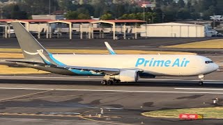 Amazon Air Boeing 767323ERBDSF N233AZ Departing Portland International Airport [upl. by Ylagam]