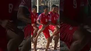 Tahiti and Tonga doing their traditional Haka in the OFC Beach Soccer Nations Cup 2023 🇵🇫🇹🇴 [upl. by Inohs338]