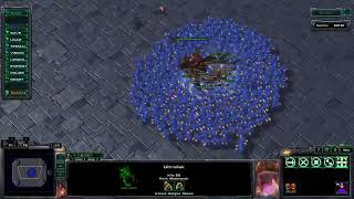 ONE SPLASH DAMAGE ULTRALISK vs 400 SCVs REPAIRING STARCRAFT 2 [upl. by Halueb]