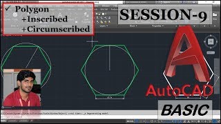 Hindi AuoCAD Session9  POLYGON [upl. by Aciretehs230]