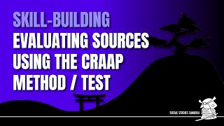 Evaluating Sources Using the CRAAP Method  CRAAP Test [upl. by Reinar]