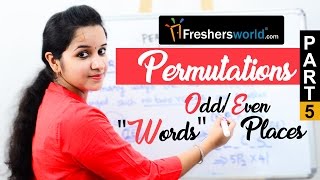 Aptitude Made Easy  Permutations Part 5 – Words Letters in Odd and Even places Math tricks [upl. by Ylloh]