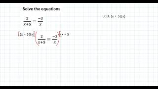 Solving rational equations [upl. by Samford195]