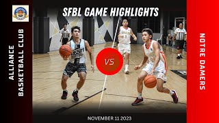 SFBL Game Day 4 Alliance vs Notre Damers 11112023 Highlights [upl. by Frodina804]