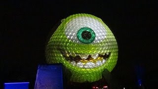 180 Foot GIANT Mike Wazowski on Epcots Spaceship Earth  Disney Kicks off Monstrous Summer [upl. by Narat]