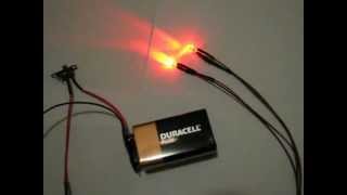 MODELLISMO KIT LED ROSSO LAMPEGGIANTE 9V  LED 3MM FLASHING RED [upl. by Elgar]