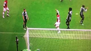 Per Mertesacker Goal vs Tottenham 171112 [upl. by Anceline]