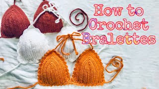 EASY CROCHET BRALETTE TUTORIAL  for all sizes  crochet edging [upl. by Ylurt]