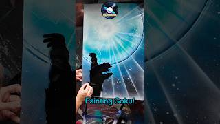 spraypainting art spraypaintplanetart painting spraypaintart graffiti fyp dragonballz goku [upl. by Ahsilaf]