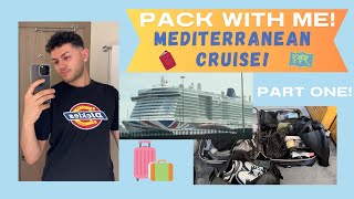 MEDITERRANEAN CRUISE PART 1  pack with me  inside cabin tour 🧳🛳️ [upl. by Ninnahc]