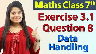 Q 8 Ex 31  Data Handling  Chapter 3  Maths Class 7th  NCERT [upl. by Siravrat]