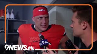 Garett Bolles speaks after Broncos win over Tampa Bay [upl. by Windy]