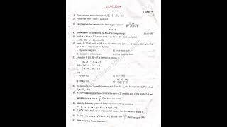 10th standard maths quarterly exam 2024  10th maths quarterly exam government question paper 2024 [upl. by Fabrianne]