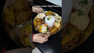 Today Lunch Thali Prasad ytshorts status viralvideo youtubeshorts subscribe food [upl. by Durward8]