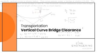 TransportationVertical Curve Bridge Clearance [upl. by Baggett]