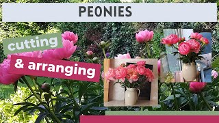 Arranging peonies in a vase [upl. by Messing]