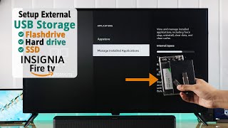 How To Use USB Drive on Insignia Fire TV to Move Apps From Internal Storage [upl. by Swiercz946]