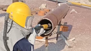 Pipe internal Joint Sandblasting OFW LIFE [upl. by Iene]