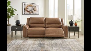 Trasimeno Leather Power Reclining Sofa by Ashley U8281547  SpeedyFurniturecom [upl. by Setiram]