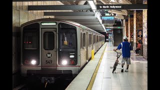 Ride LA Metro B Line aka Red Line 7th Street Metro Center to Los Angeles Union Station [upl. by Gerianna]